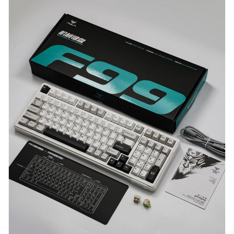 MECHANICAL KEYBOARD AULA F99 USB-C + WIRELESS + BTH