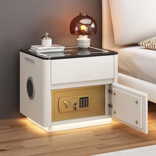BEDSIDE TABLE F4 WITH WIRELESS CHARGER + SAFE