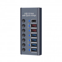 ÇALT ZARÝADLAÝJYLY USB3.0 HUB 985B 7PORT