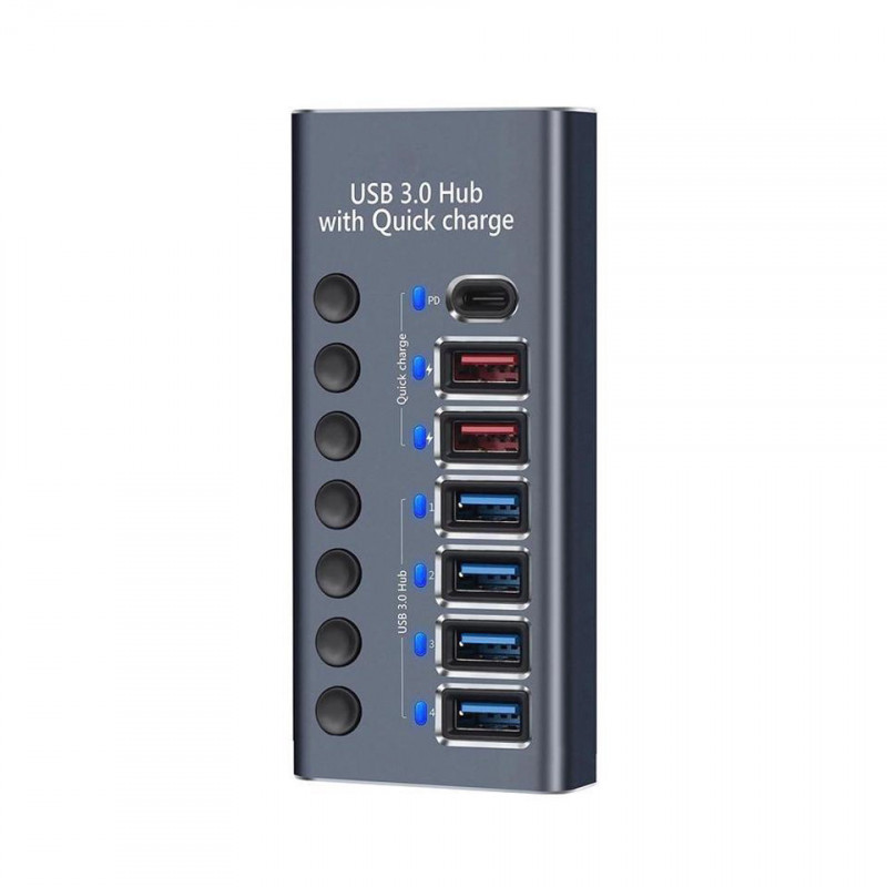 ÇALT ZARÝADLAÝJYLY USB3.0 HUB 985B 7PORT
