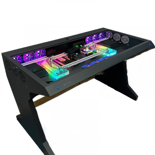 GAMING DESK WITH BUILT-IN CASE
