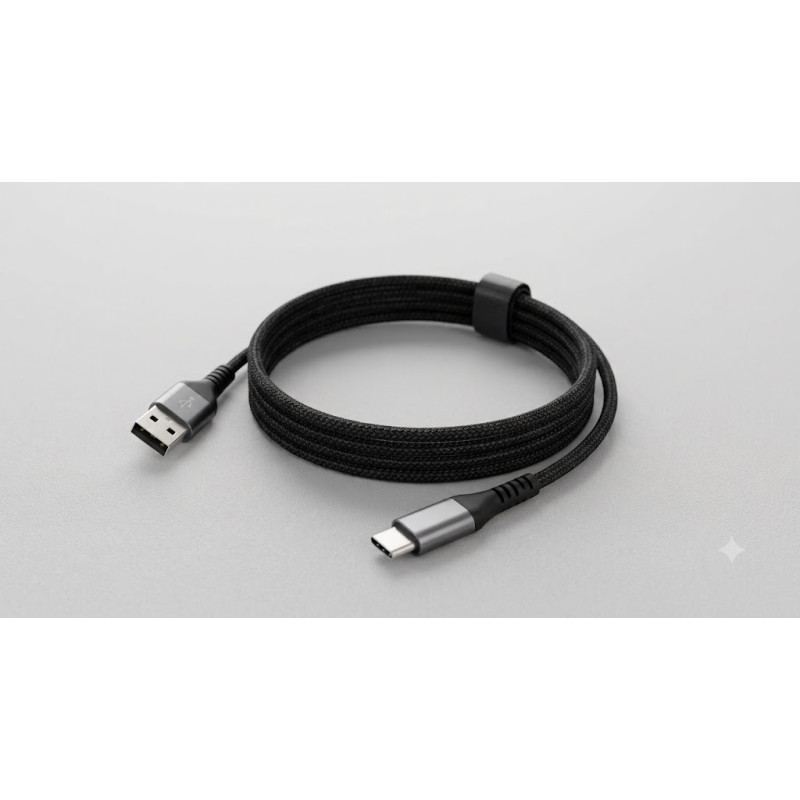 Кабель USB 2.0 — USB-C (1м, Чёрный)