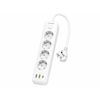 AXIVNO AX-2413U 4-ÇYKYŞLY 2*USB-A, USB-C 3M 2500W TOPLUM ROZETKASY