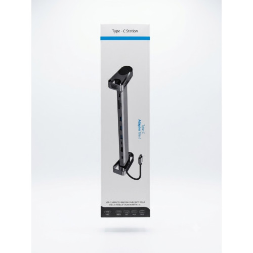 USB-C HUB 3*USB-A+2*USB-C+SD+TF+HDTV+AUDIO+LAN 10-IN-1 BYL-2212