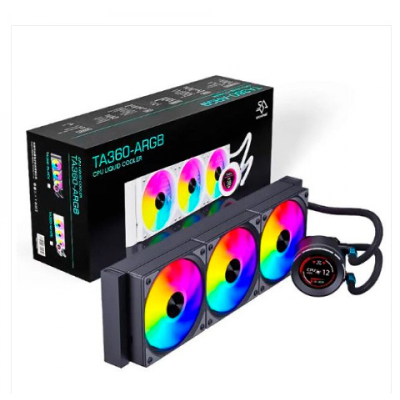 LIQUID COOLER FOR CPU SNOWMAN TA360-ARGB BLACK 3-FAN