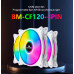 CASE FAN SNOWMAN CF120-WH-4P WHITE 4-PIN