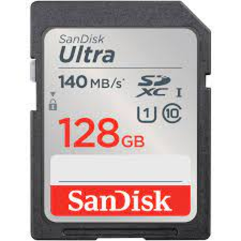 Memory card SD SANDISK ULTRA 128GB SDHC 140MB/S Memory card SD SANDISK ULTRA 128GB SDHC 140MB/S