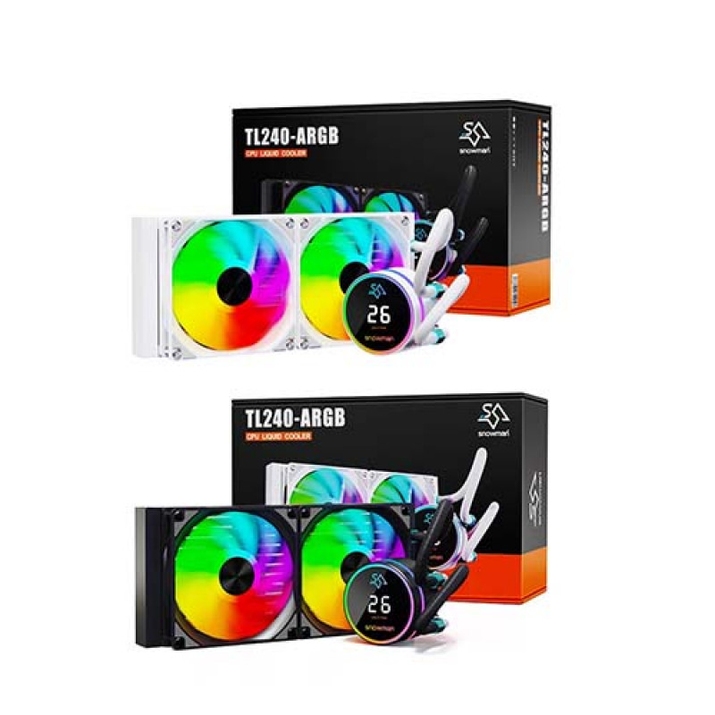 LIQUID COOLER FOR CPU SNOWMAN TL240-ARGB BLACK 2-FAN