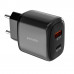 POWER ADAPTOR PORODO PDPA20W 1*USB-C , 1*USB-A 20W