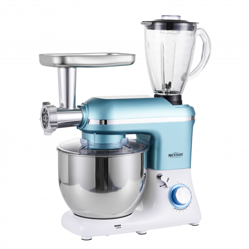 Kombi 3-dan 1 NEXSER NS-1365S, 7 l (planetar mikser + et geçirgiji + stasionar blender)