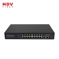 PoE öwüriji ZX‑F16021GEP 16 sany Fast Ethernet porty PoE+ goldawy bilen + 2 sany gigabit port + SFP