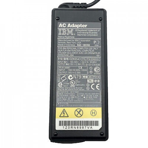 IBM noutbuk üçin güýç adapteri 16V 3.36A (inçe burçly şteker / kwadrat ujlyk)