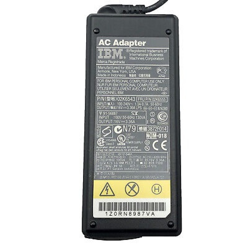 Адаптер питания для ноутбука IBM 16В 3.36А (квадратный разъём)