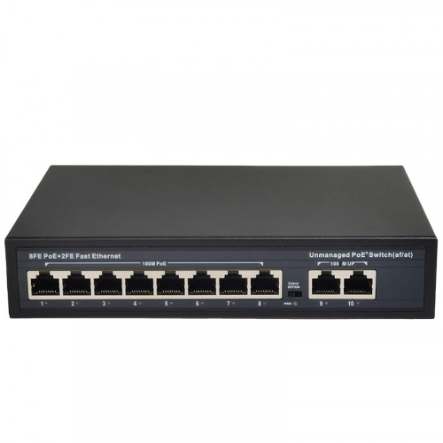 POE-öwüriji ZX-F0802EP-DX 8FE*POE + 2FE UPLINK 100 Mbps