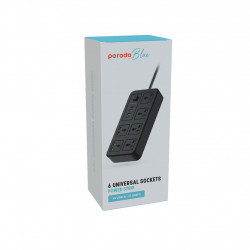 POWER SOCKET PORODO 6ACPS1C3A 6*OUT , 1*USB-C, 3*USB-A