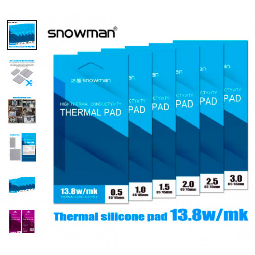 THERMAL PAD SNOWMAN 13.8W/MK 1.5MM 120*120
