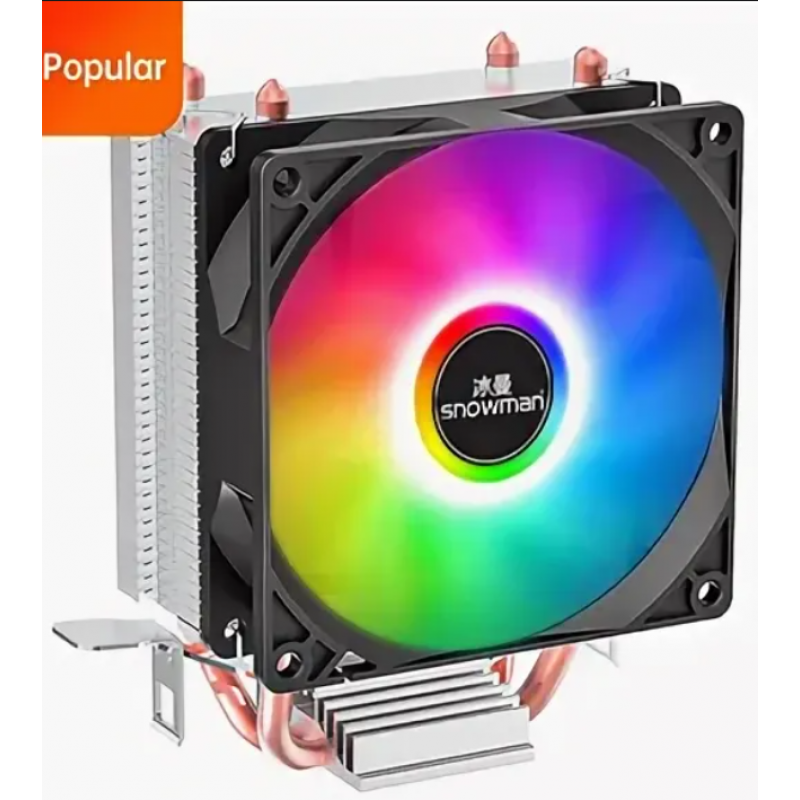 Вентилятор процессора Snowman MX2 1Fan, цветной, для сокетов LGA/AM.