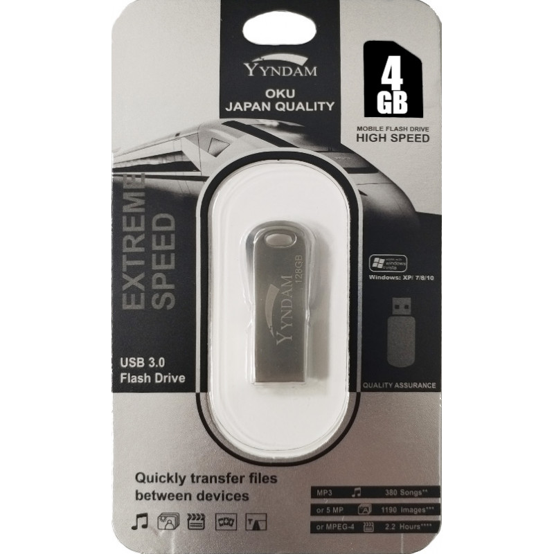FLEŞKA  USB3.0  ÝYNDAM 4GB METAL