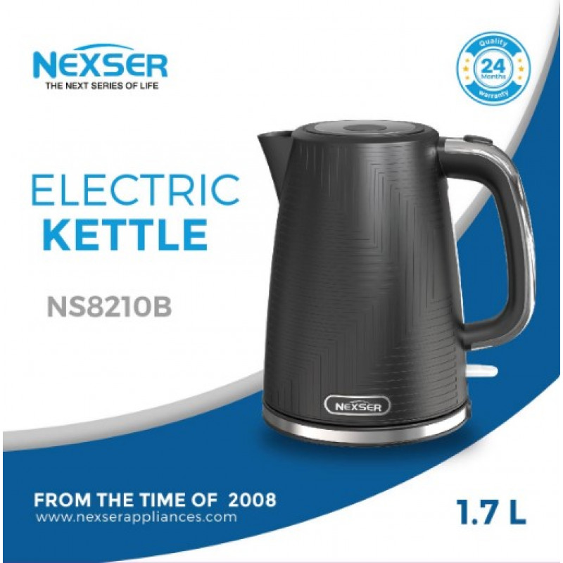 ЭЛЕКТРИЧЕСКИЙ ЧАЙНИК  NEXSER NS-8210B 1.7L ЧЁРНЫЙ1850W