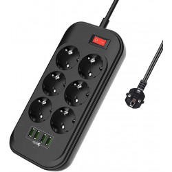 SURGE PROTECTOR LIGHTWAVE EXT-64U 6-OUT 4-USB 2M 2500W
