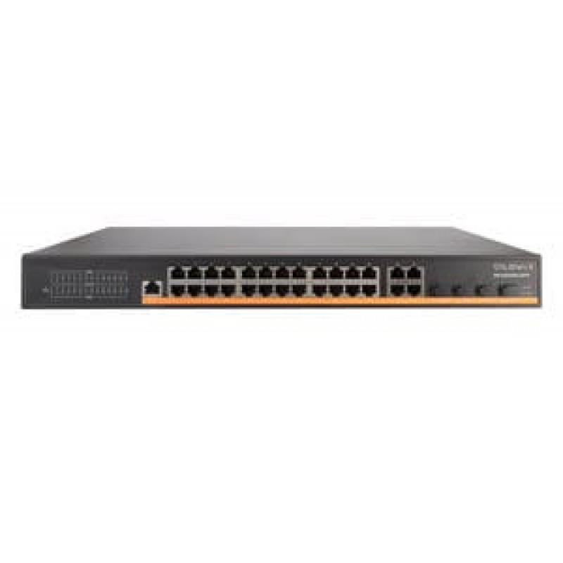 Коммутатор SOLIDWAY SW-GS2600-28F L2+ 24*1Gbps POE+4*SFP Port