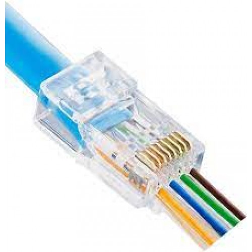 Konnektor S-TEK RJ45 UTP CAT6 PASS THROUGH 100sany