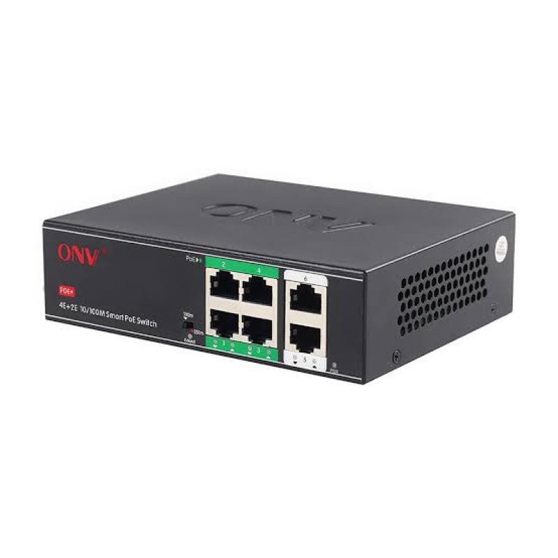 POE SWITCH ONV ONV-H1064PLS 4PORT 100Mbps + 2 UPLINK 65W